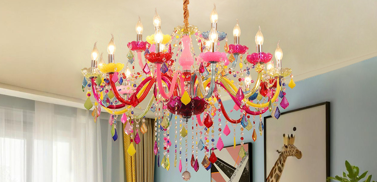 Colourful luxury chandelier
